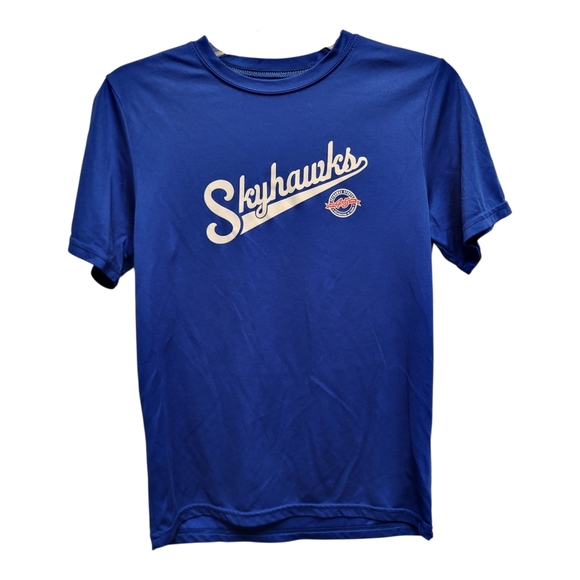 Kids Skyhawks Sports Blue Short Sleeve Tee - Size L - Picture 1 of 4